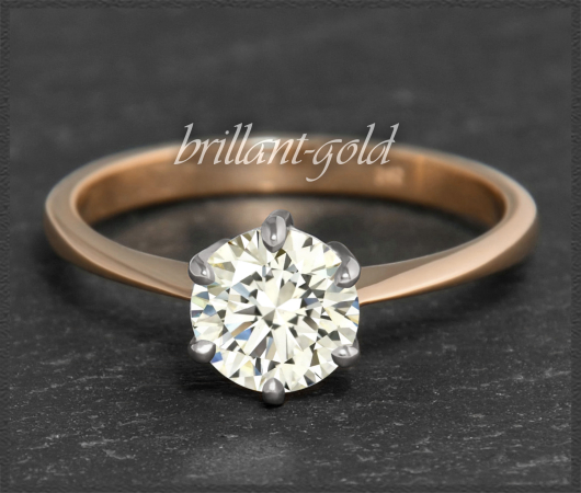 Brillant Ring aus 585 Gold mit 1,04ct, VS1